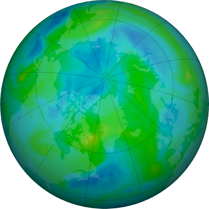 Arctic ozone map for 15 September 2023